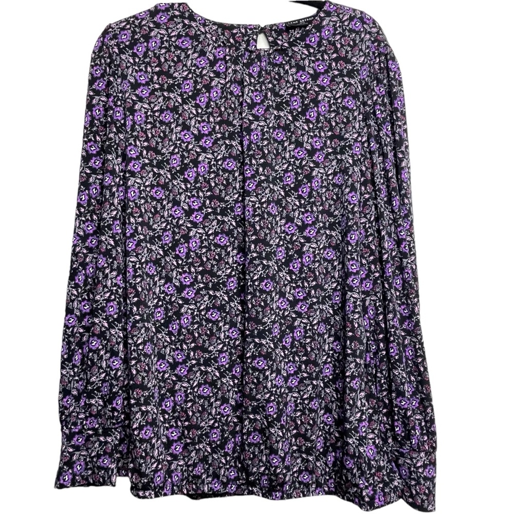 Lane Bryant NWT Women Purple Floral Long Sleeve Elastic Waist Blouse/Top 18/20